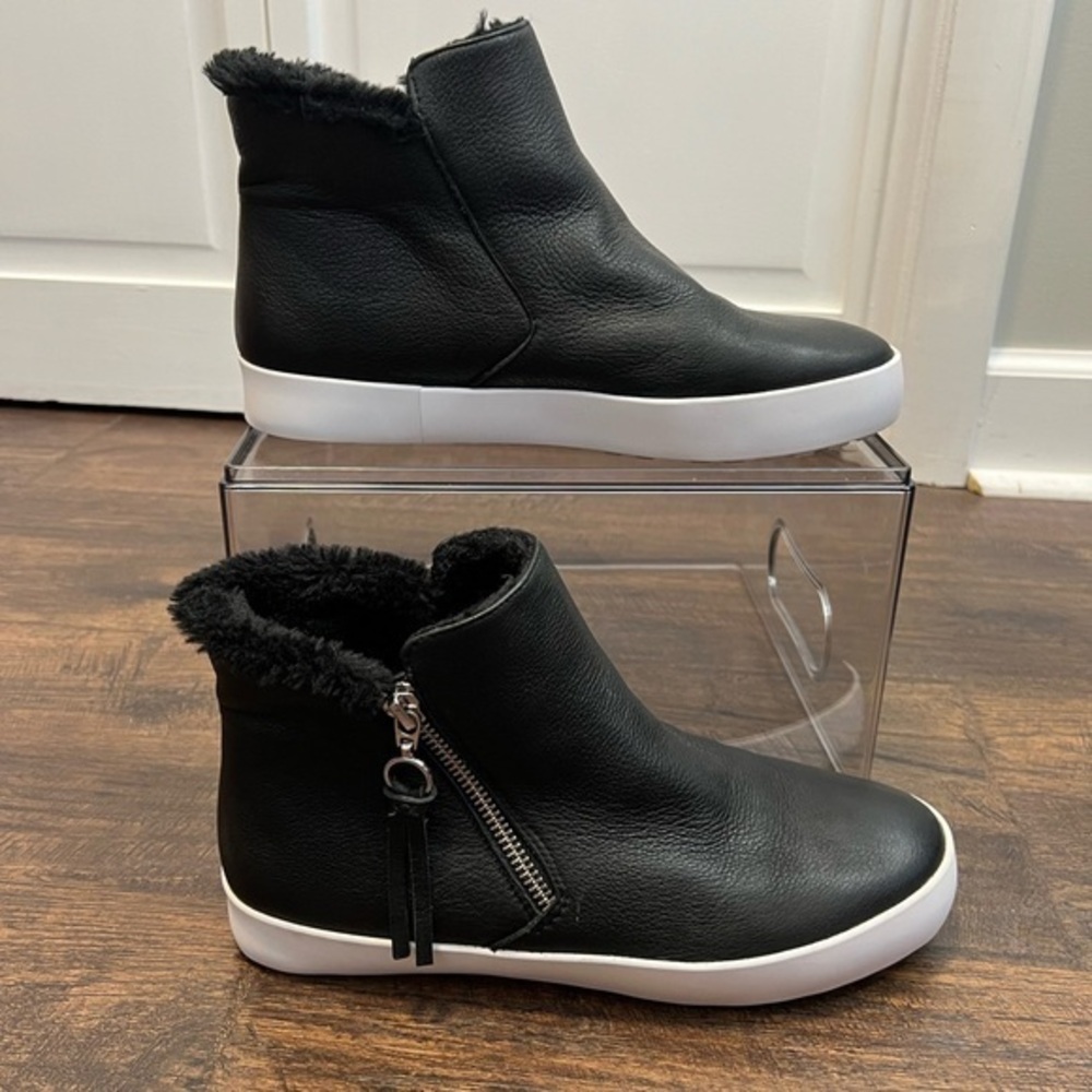 Rebecca Minkoff Shelly Faux Fur Lined Leather High-Top Sneakers Size Women’s 7